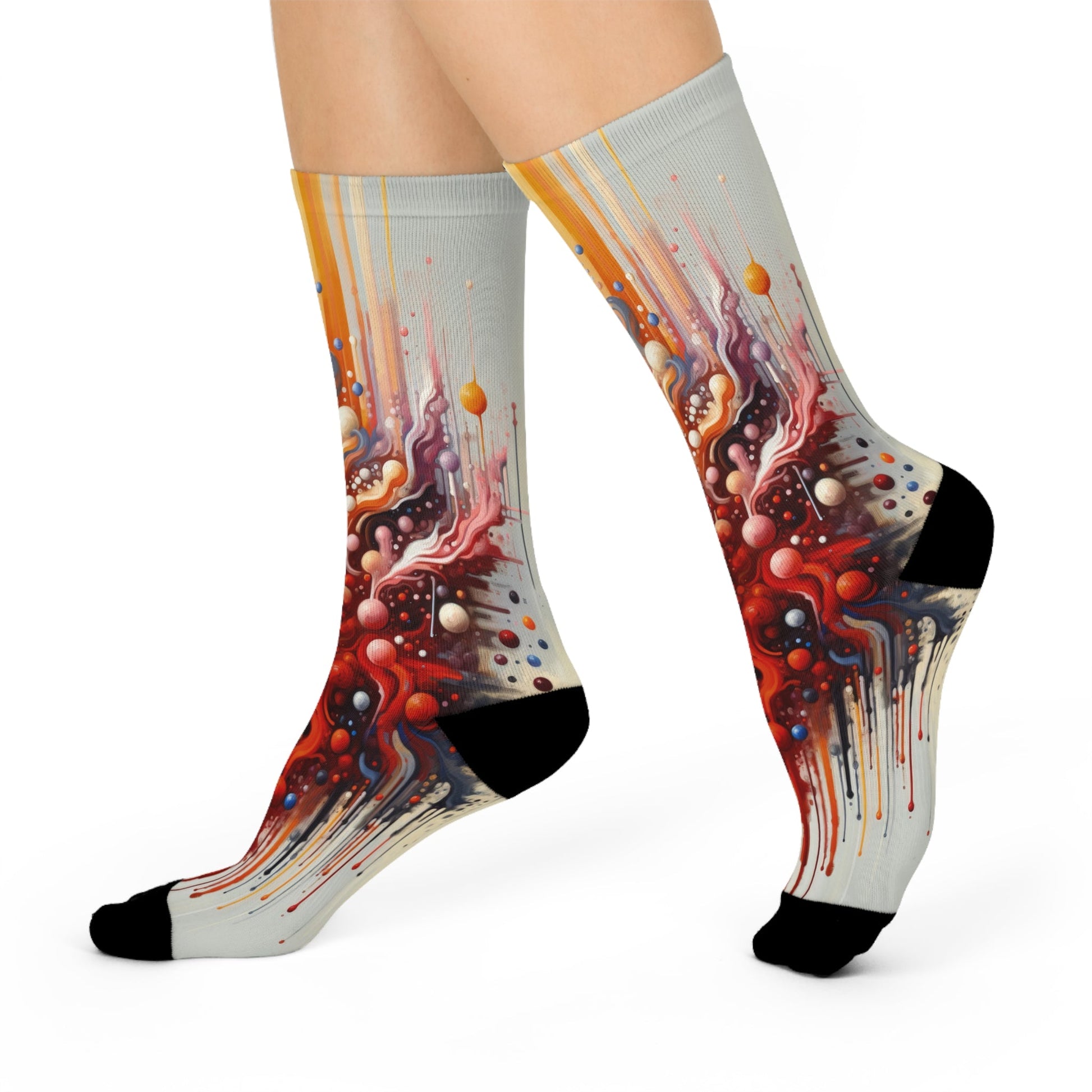 Symbiotic Exchange Abstract Cushioned Crew Socks - ATUH.ART