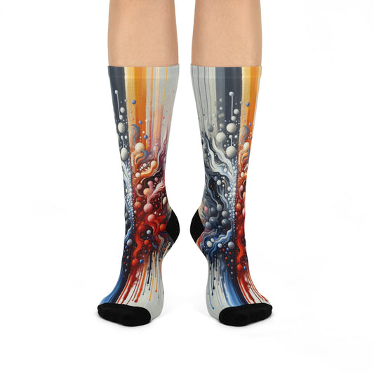 Symbiotic Exchange Abstract Cushioned Crew Socks - ATUH.ART