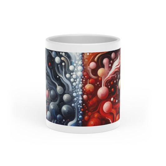 Symbiotic Exchange Abstract Heart-Shaped Mug - ATUH.ART