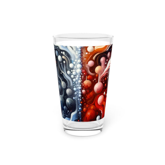 Symbiotic Exchange Abstract Pint Glass, 16oz - ATUH.ART