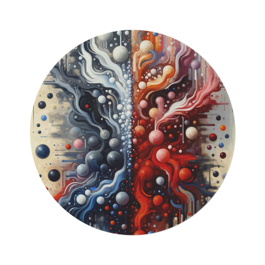 Symbiotic Exchange Abstract Round Rug - ATUH.ART