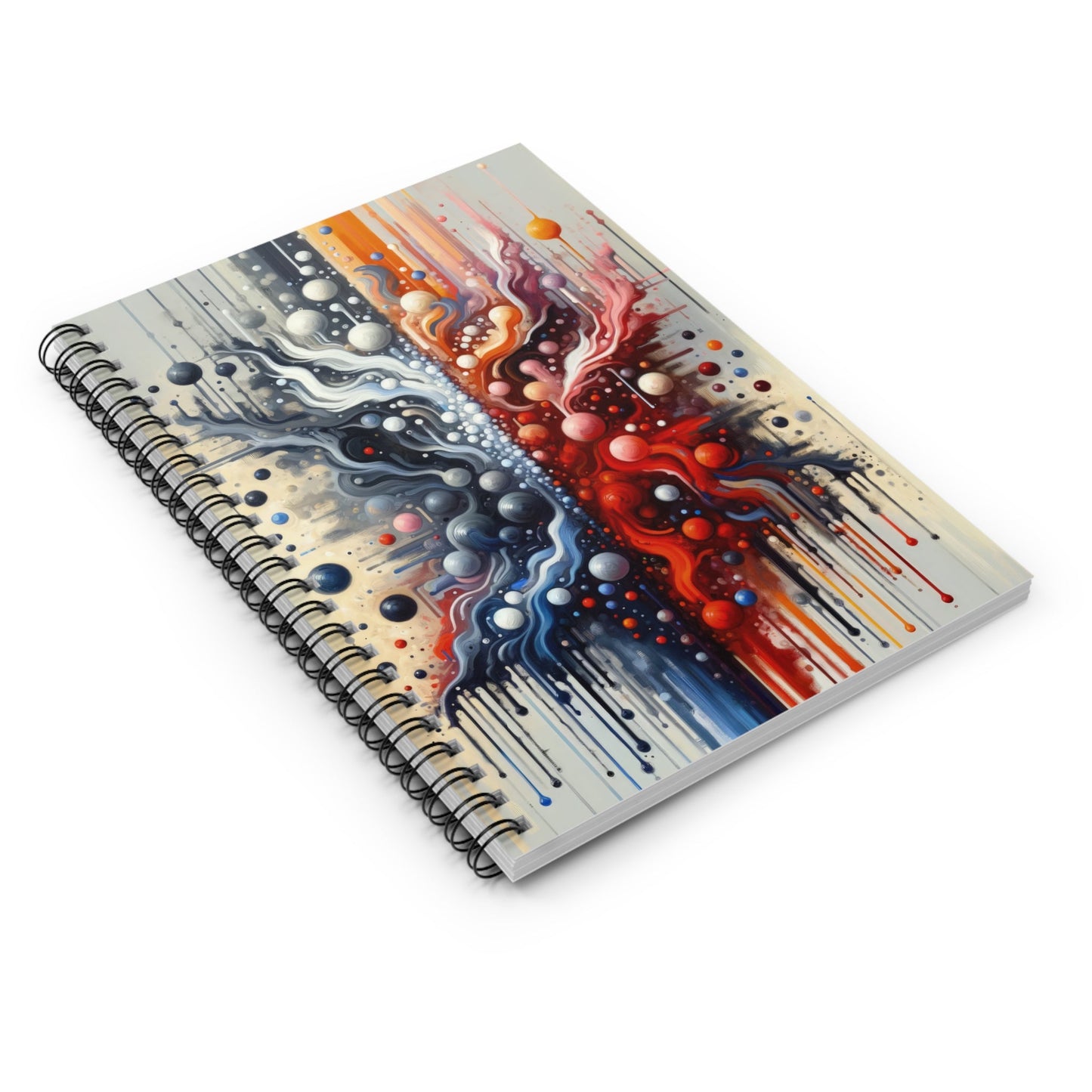 Symbiotic Exchange Abstract Spiral Notebook - Ruled Line - ATUH.ART