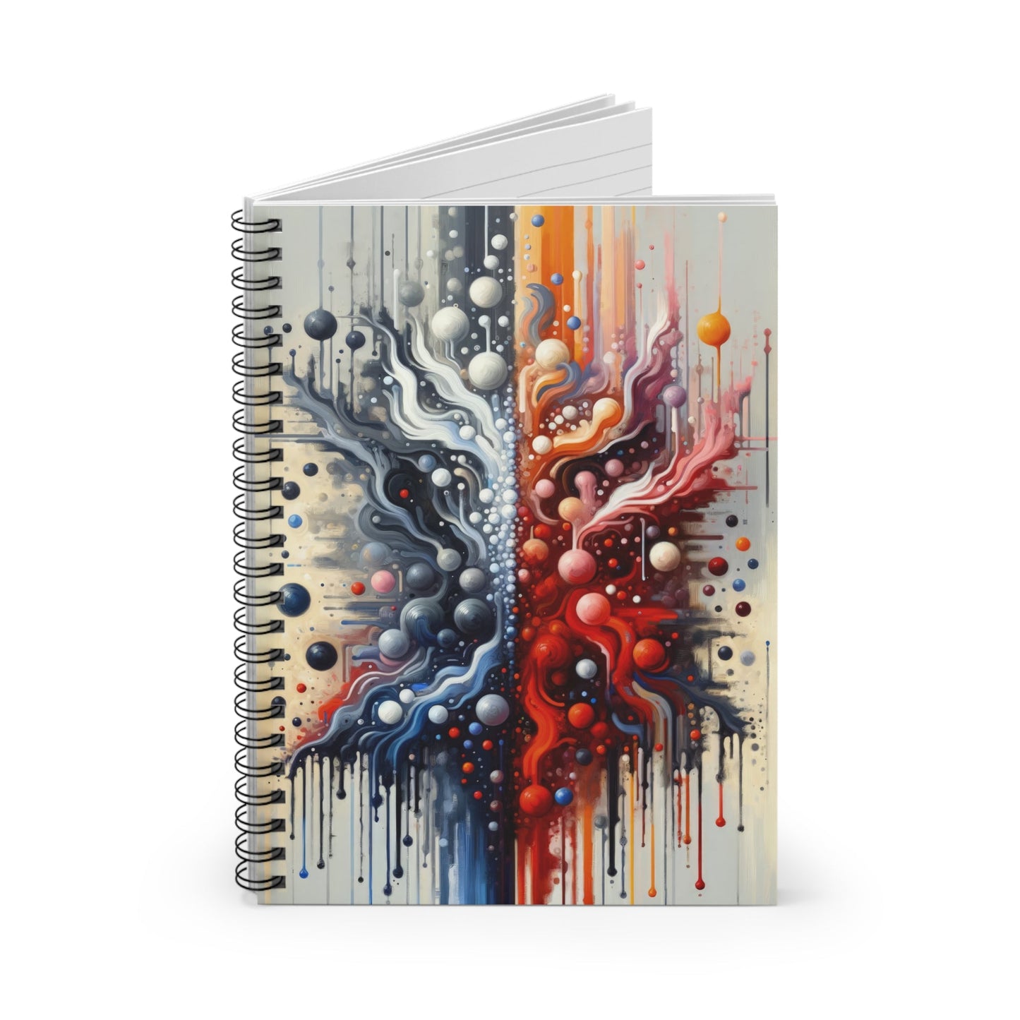 Symbiotic Exchange Abstract Spiral Notebook - Ruled Line - ATUH.ART