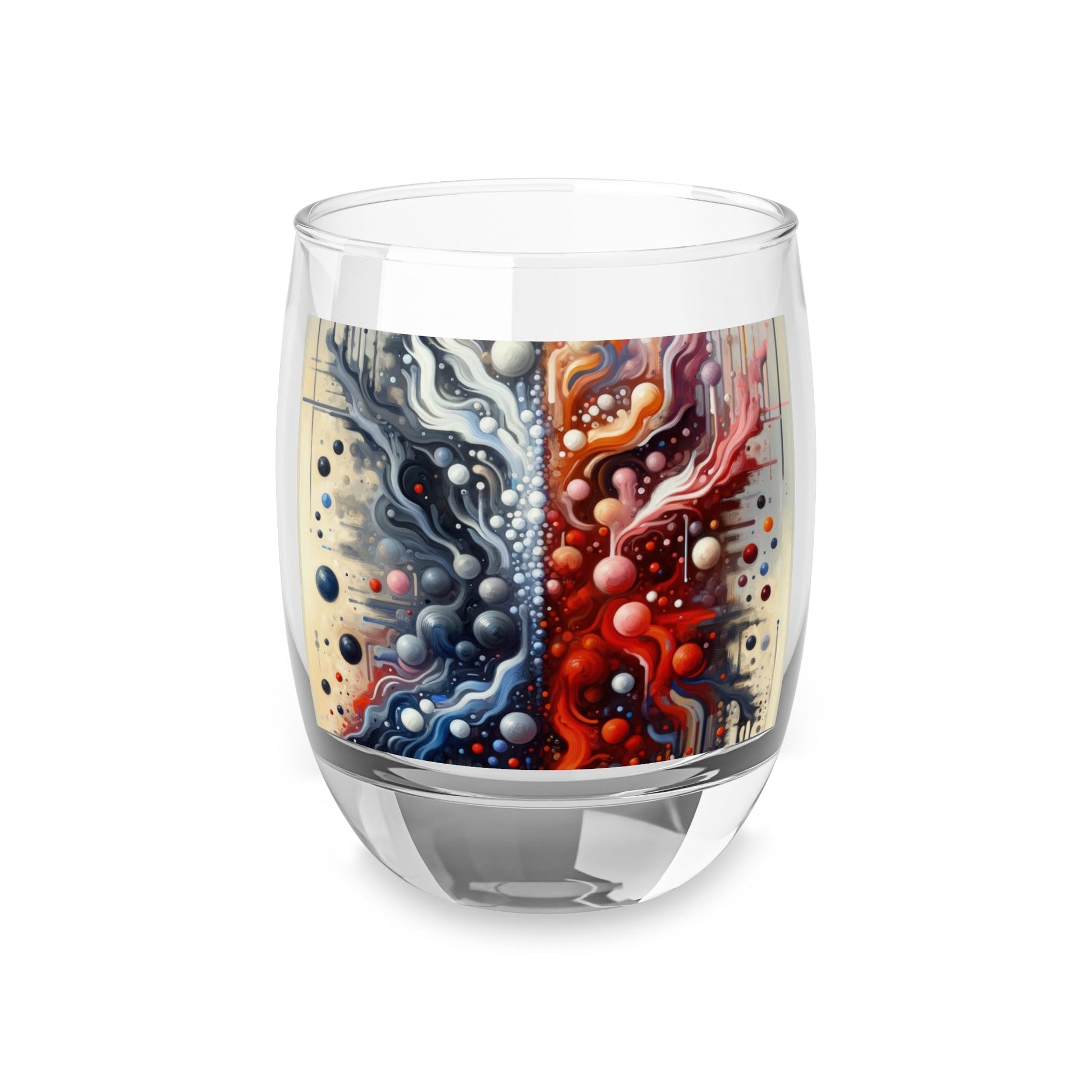 Symbiotic Exchange Abstract Whiskey Glass - ATUH.ART