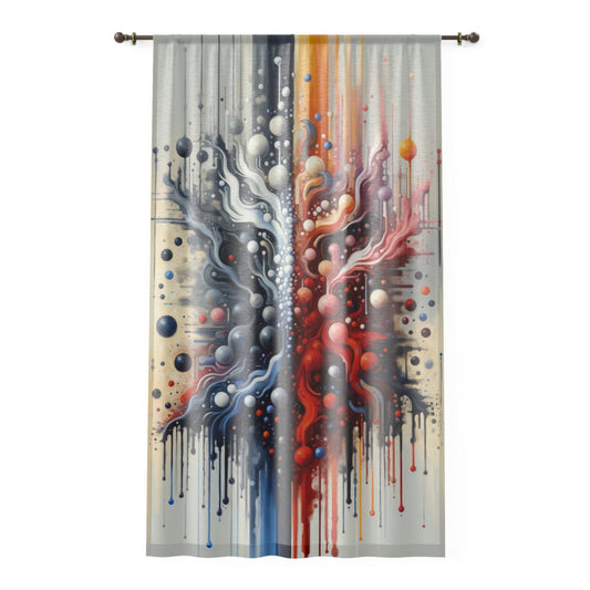Symbiotic Exchange Abstract Window Curtain - ATUH.ART