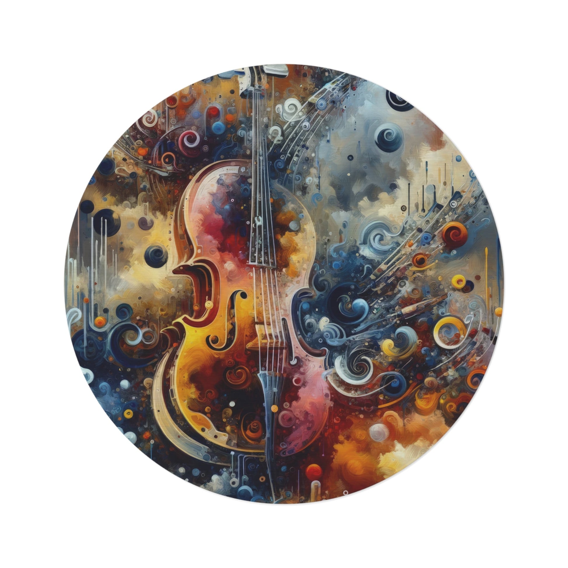 Symphonic Choices Canvas Round Rug - ATUH.ART