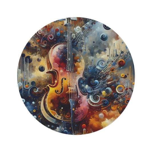 Symphonic Choices Canvas Round Rug - ATUH.ART