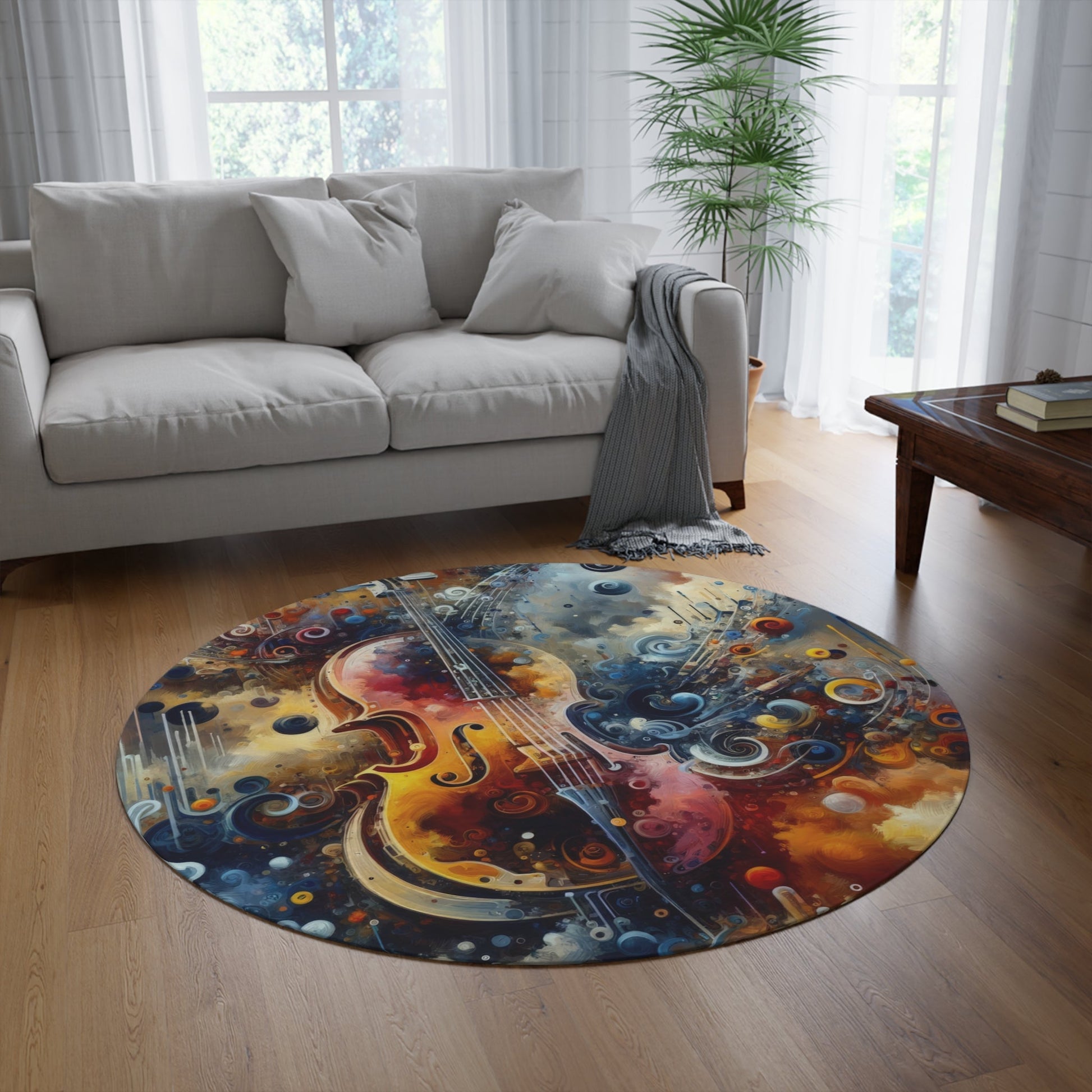 Symphonic Choices Canvas Round Rug - ATUH.ART