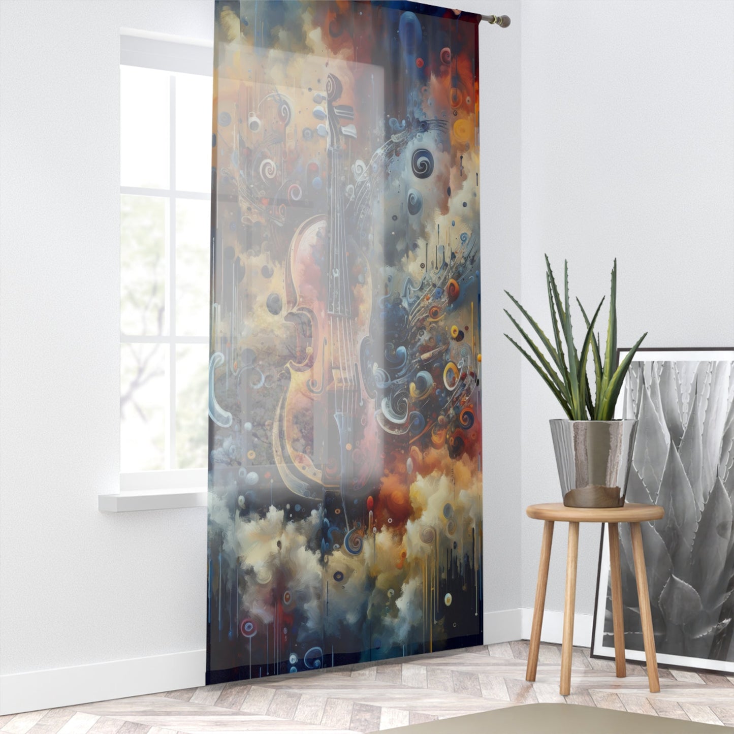 Symphonic Choices Canvas Window Curtain - ATUH.ART