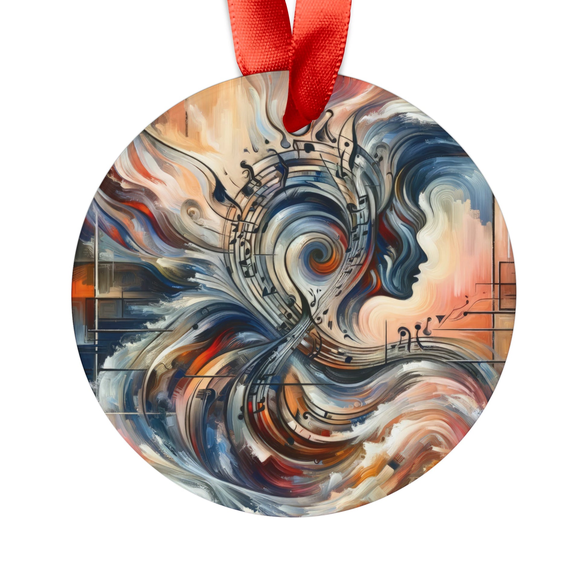 Symphonic Empathic Swirls Acrylic Ornament with Ribbon - ATUH.ART