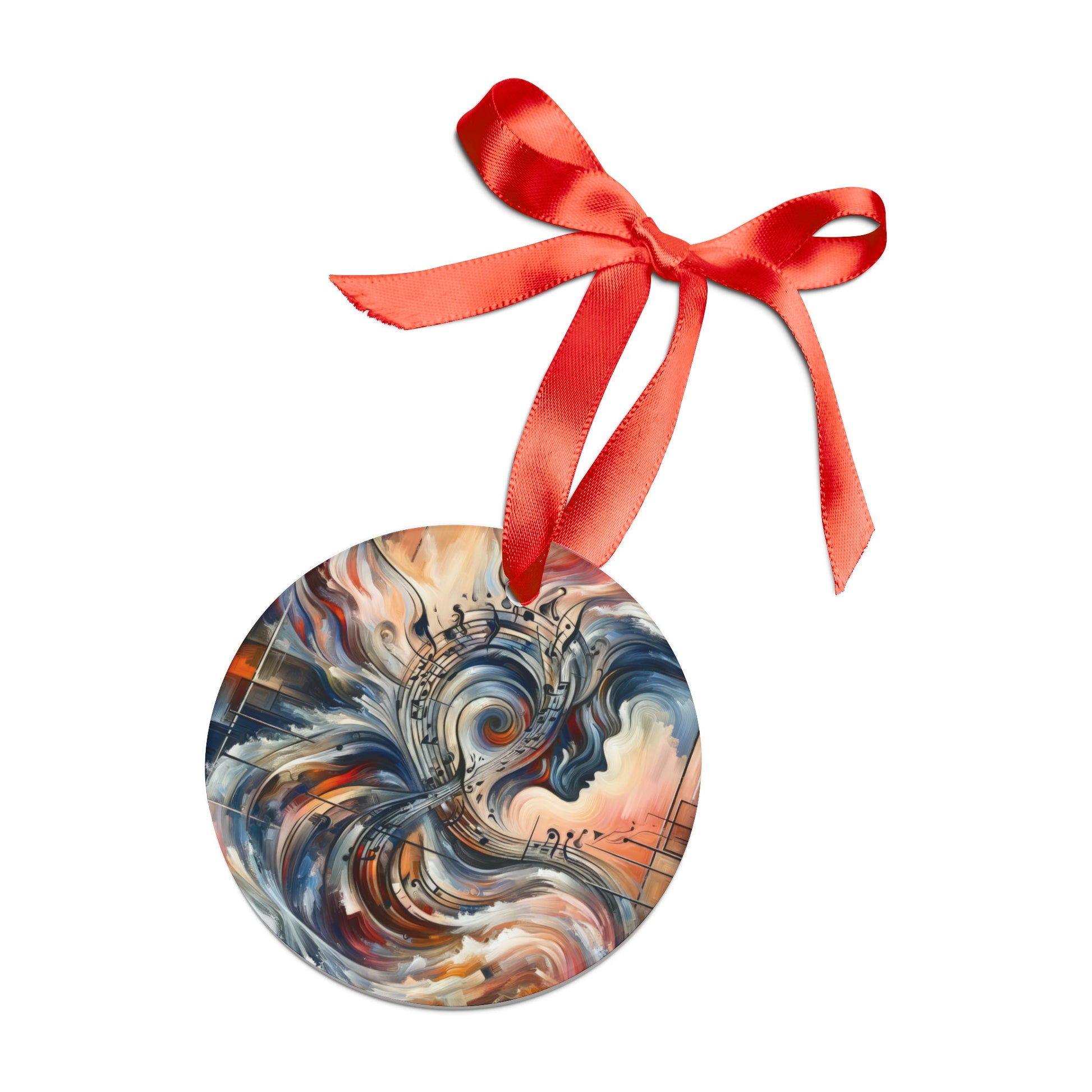 Symphonic Empathic Swirls Acrylic Ornament with Ribbon - ATUH.ART