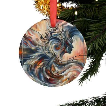 Symphonic Empathic Swirls Acrylic Ornament with Ribbon - ATUH.ART