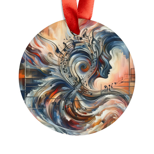 Symphonic Empathic Swirls Acrylic Ornament with Ribbon - ATUH.ART
