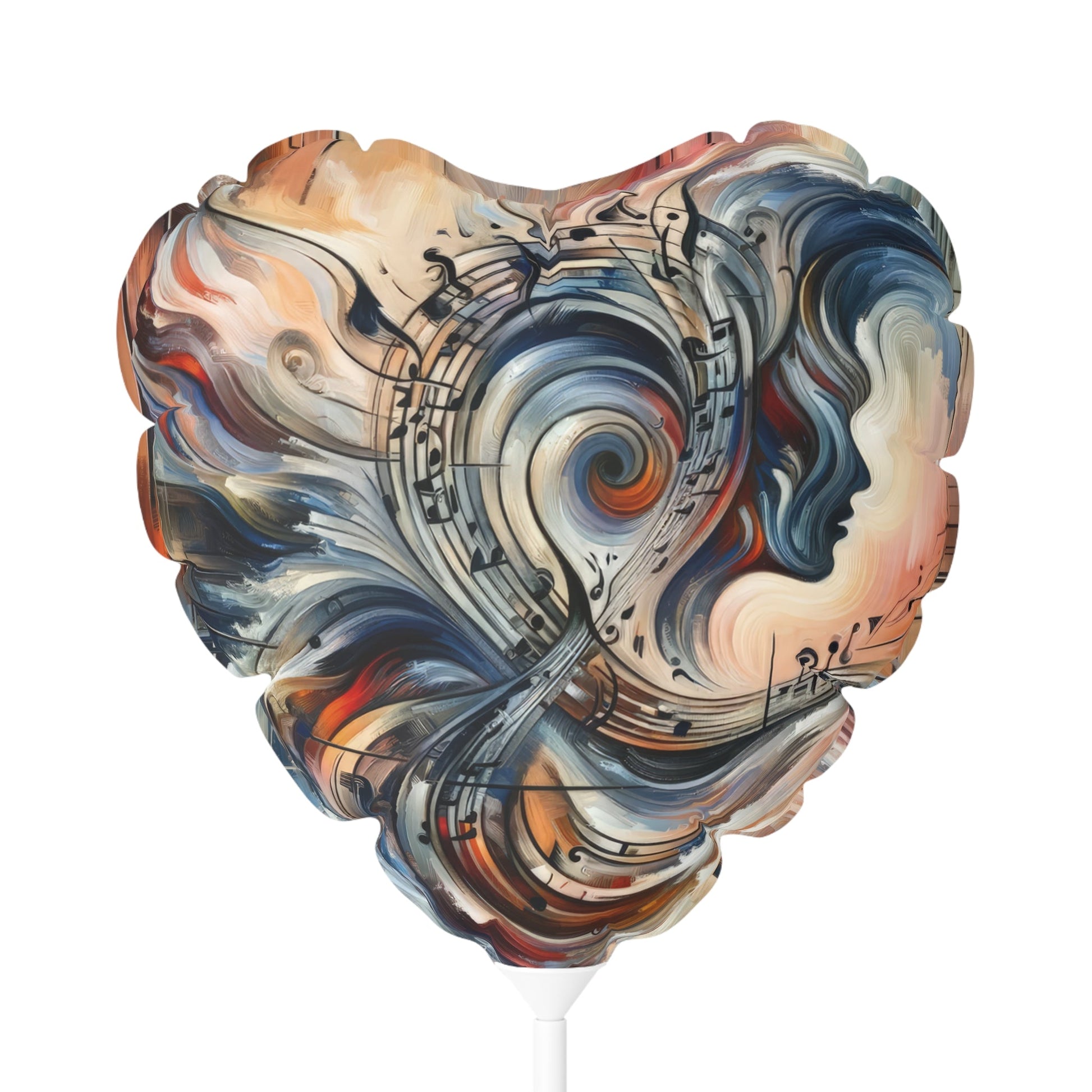 Symphonic Empathic Swirls Balloon (Round and Heart-shaped), 11" - ATUH.ART