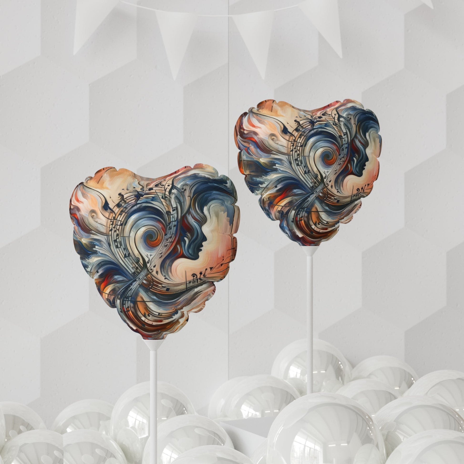 Symphonic Empathic Swirls Balloon (Round and Heart-shaped), 11" - ATUH.ART