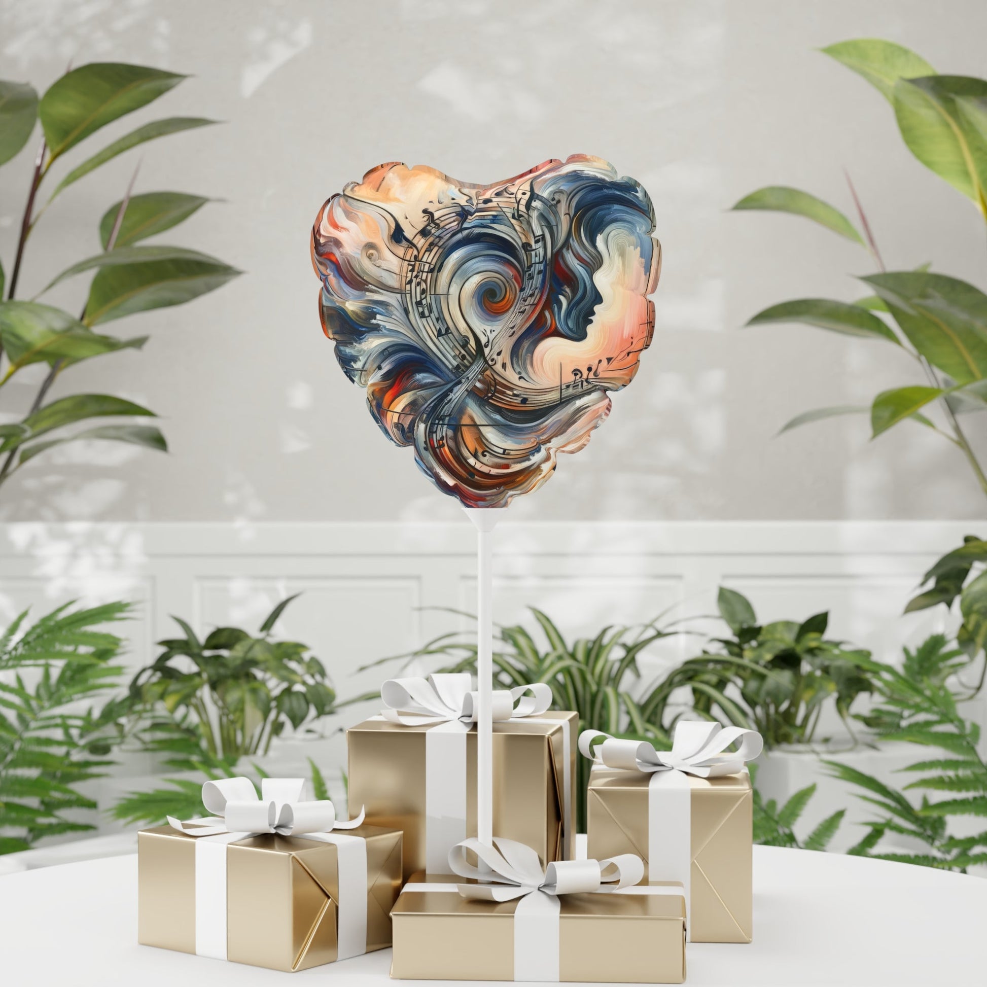 Symphonic Empathic Swirls Balloon (Round and Heart-shaped), 11" - ATUH.ART