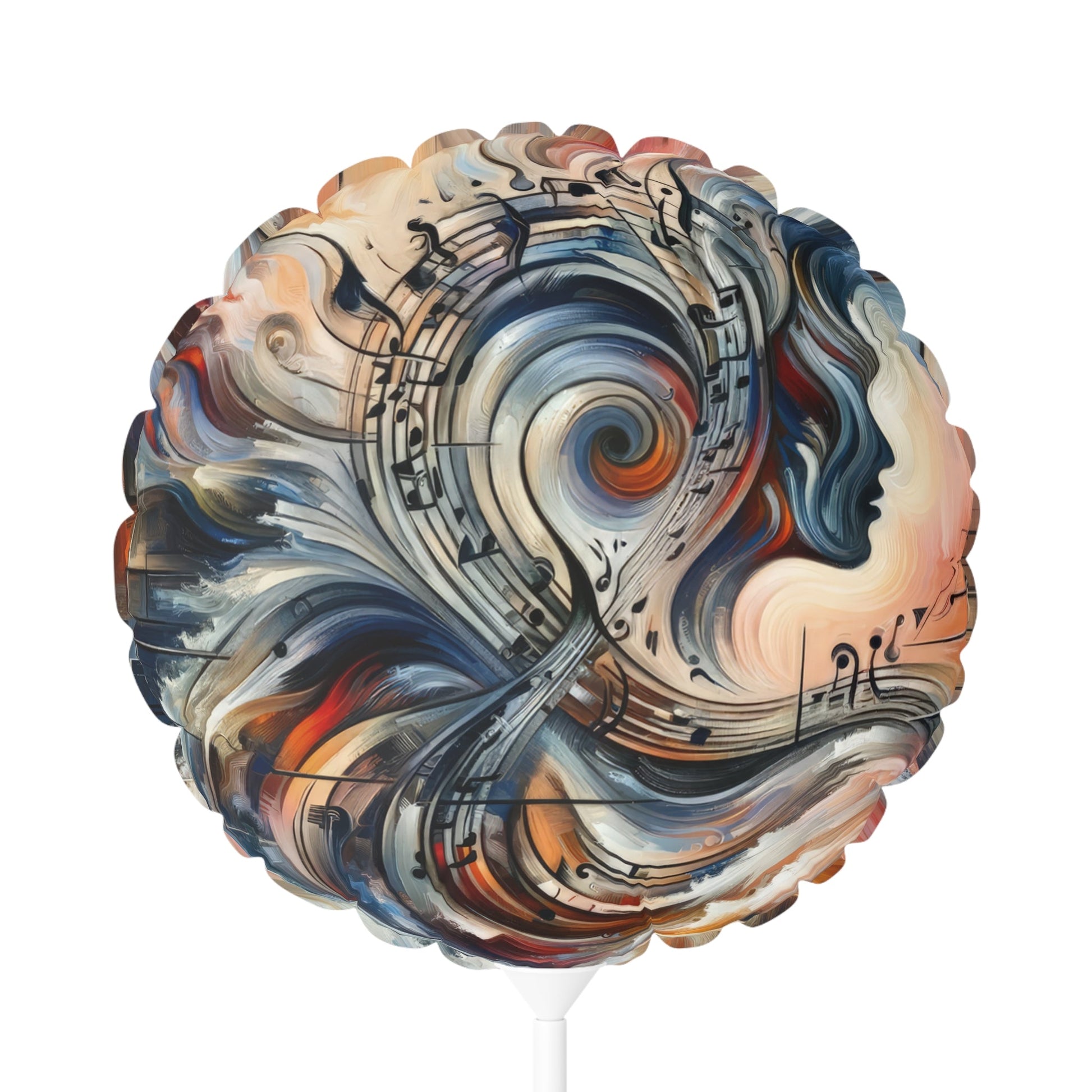 Symphonic Empathic Swirls Balloon (Round and Heart-shaped), 11" - ATUH.ART