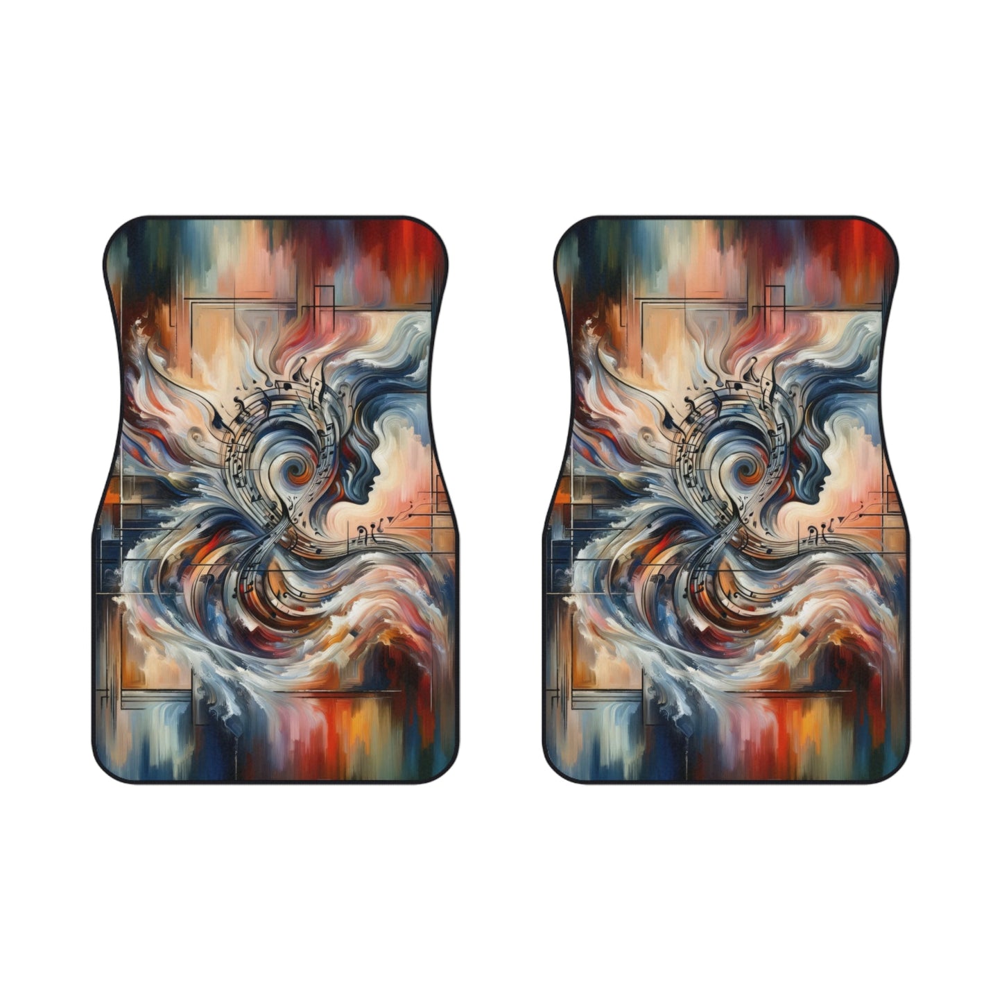 Symphonic Empathic Swirls Car Mats (2x Front) - ATUH.ART