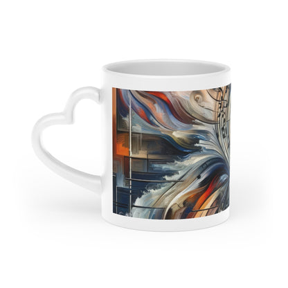 Symphonic Empathic Swirls Heart-Shaped Mug - ATUH.ART