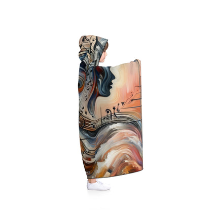 Symphonic Empathic Swirls Hooded Blanket - ATUH.ART