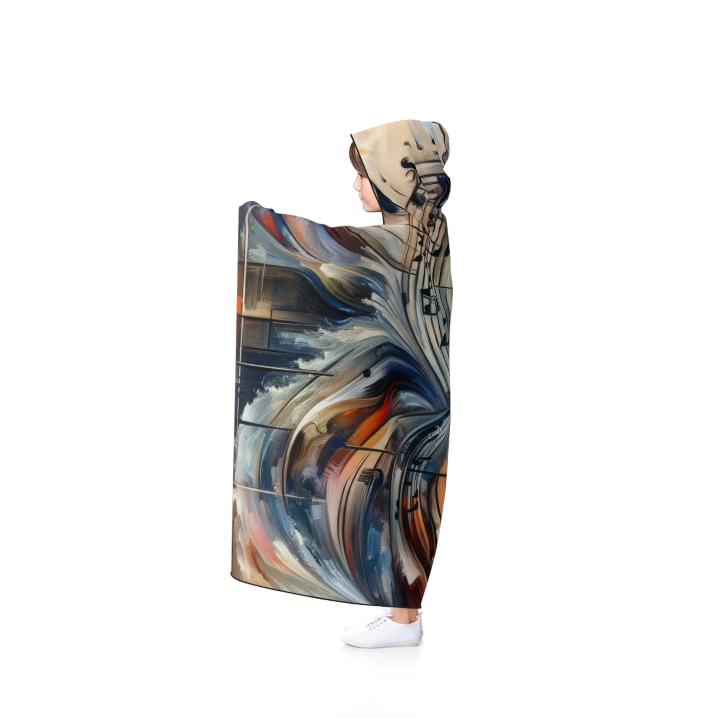 Symphonic Empathic Swirls Hooded Blanket - ATUH.ART