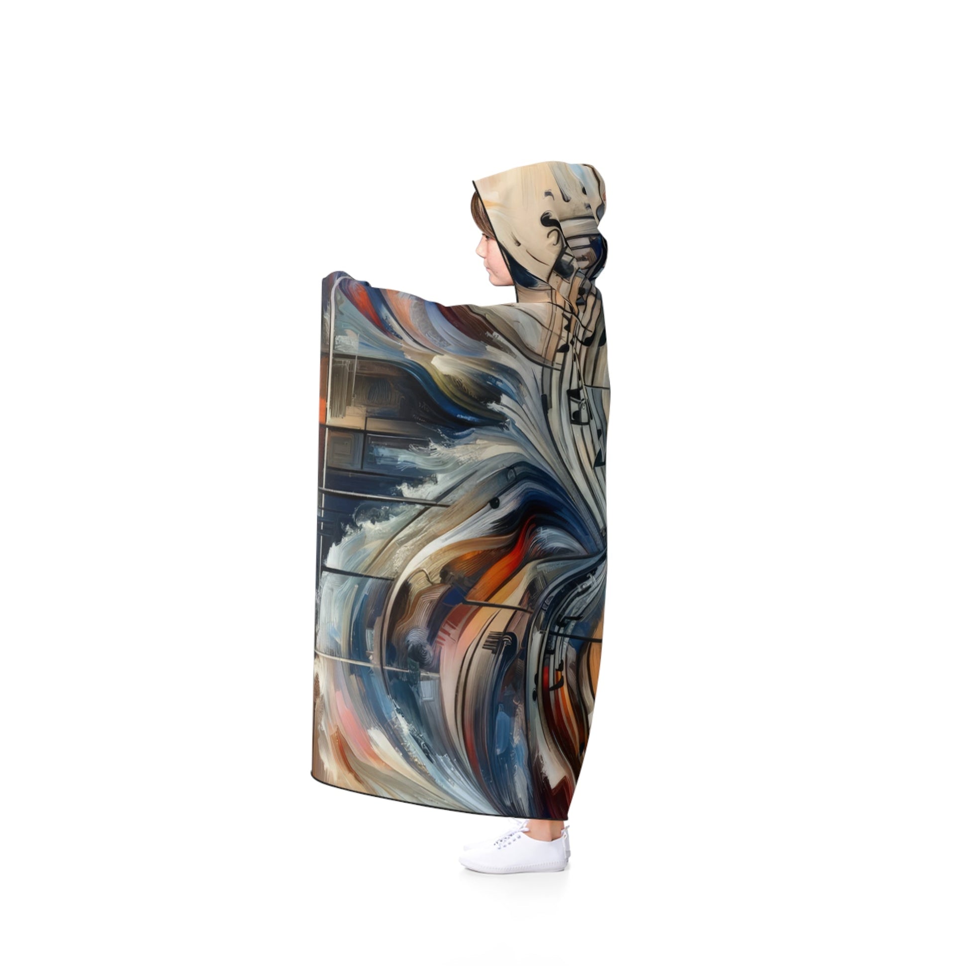 Symphonic Empathic Swirls Hooded Blanket - ATUH.ART