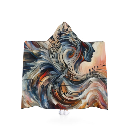 Symphonic Empathic Swirls Hooded Blanket - ATUH.ART