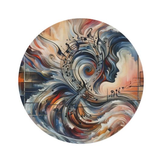 Symphonic Empathic Swirls Round Rug - ATUH.ART