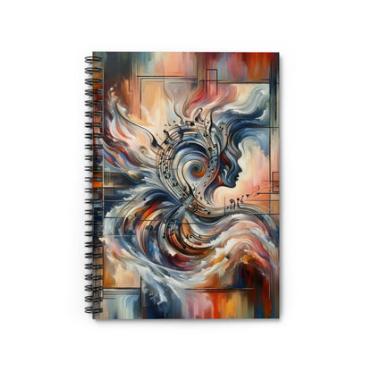 Symphonic Empathic Swirls Spiral Notebook - Ruled Line - ATUH.ART