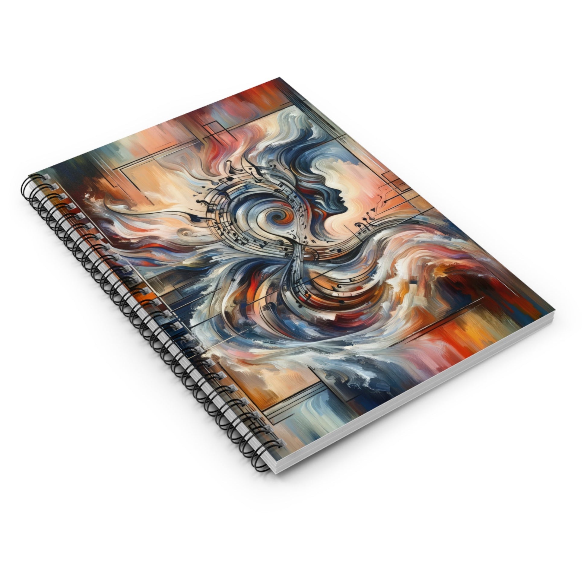 Symphonic Empathic Swirls Spiral Notebook - Ruled Line - ATUH.ART