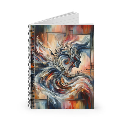 Symphonic Empathic Swirls Spiral Notebook - Ruled Line - ATUH.ART