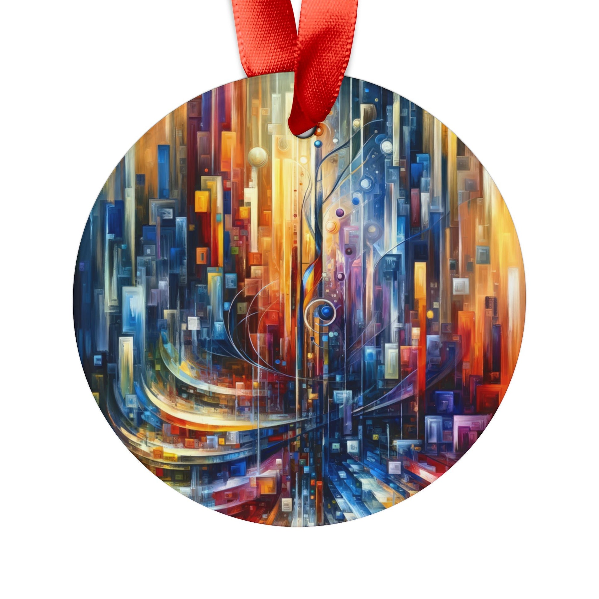 Symphonic Glass Resonance Acrylic Ornament with Ribbon - ATUH.ART