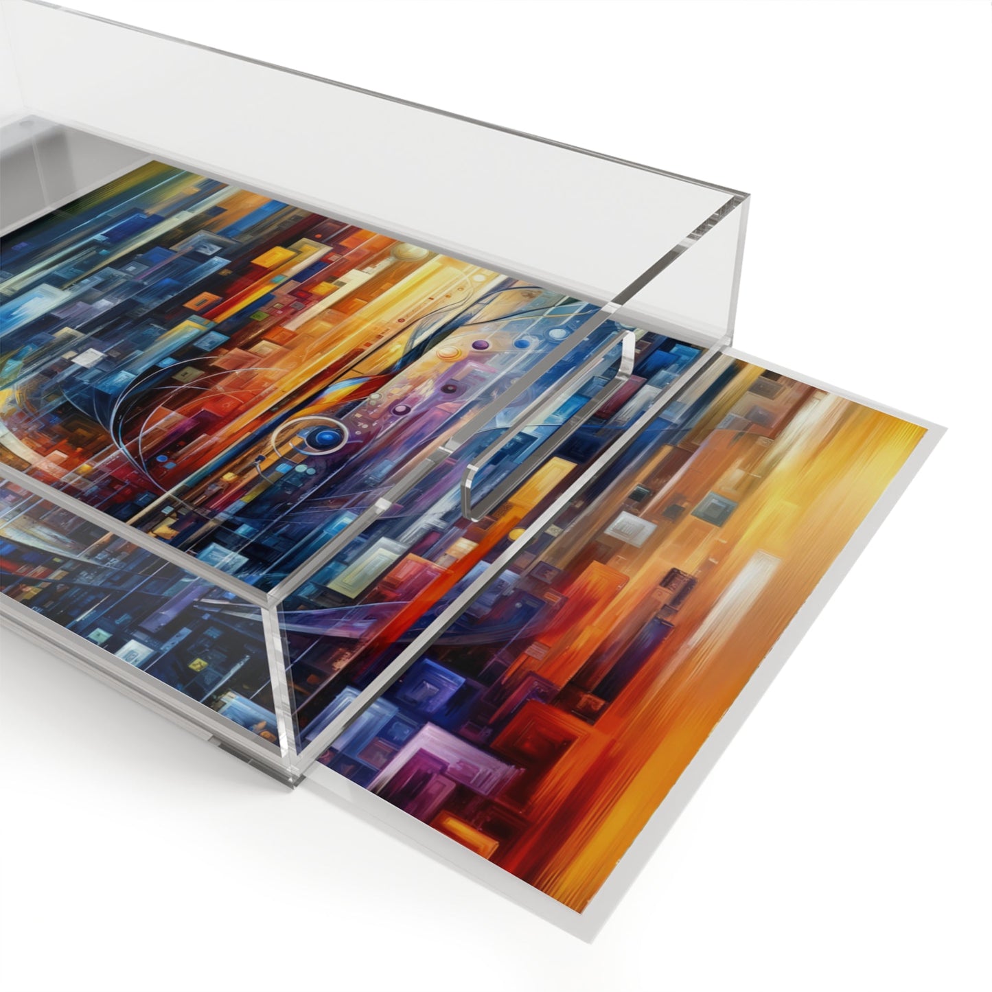 Symphonic Glass Resonance Acrylic Serving Tray - ATUH.ART