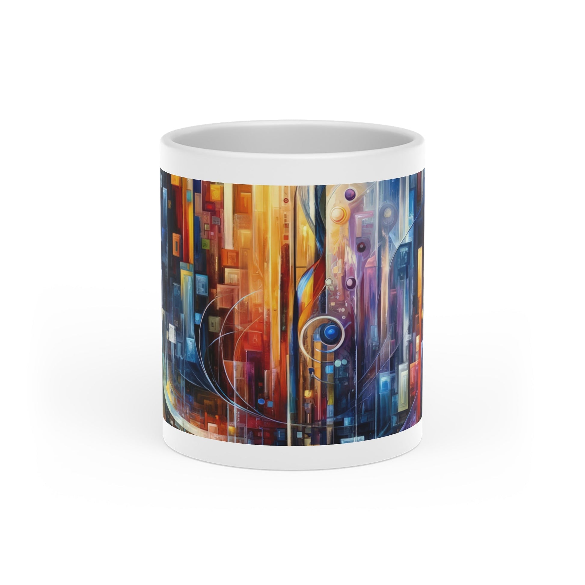 Symphonic Glass Resonance Heart-Shaped Mug - ATUH.ART