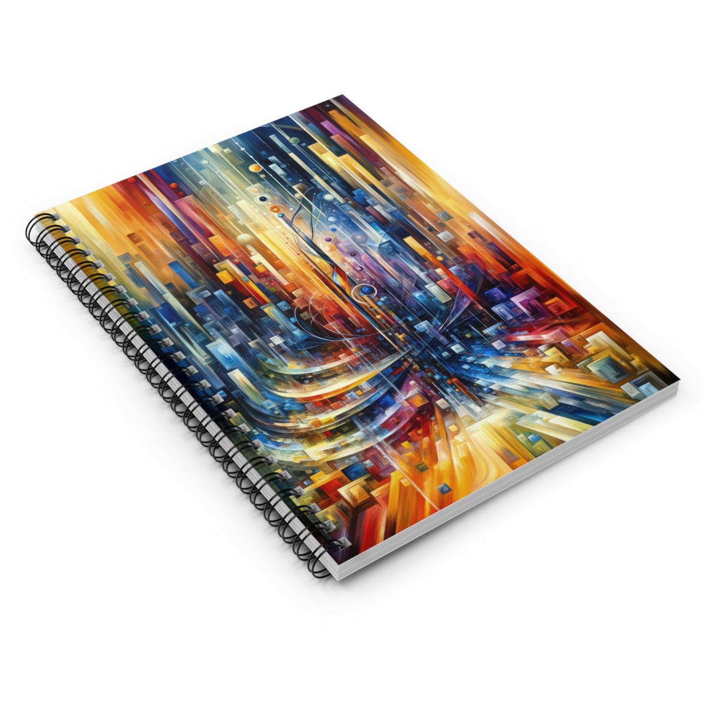 Symphonic Glass Resonance Spiral Notebook - Ruled Line - ATUH.ART