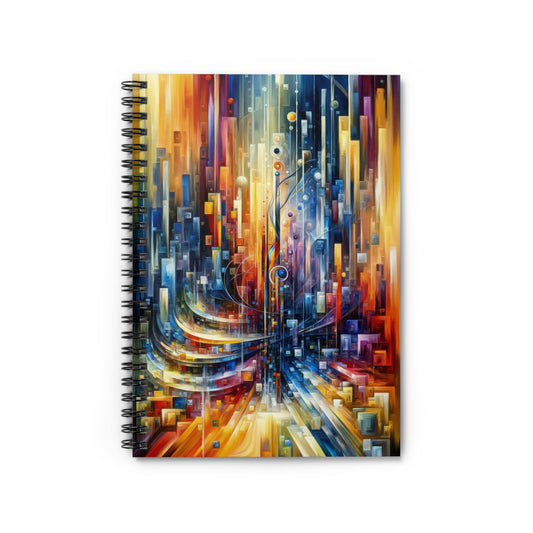 Symphonic Glass Resonance Spiral Notebook - Ruled Line - ATUH.ART