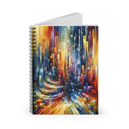 Symphonic Glass Resonance Spiral Notebook - Ruled Line - ATUH.ART