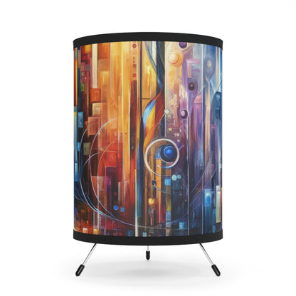 Symphonic Glass Resonance Tripod Lamp with High-Res Printed Shade, US\CA plug - ATUH.ART