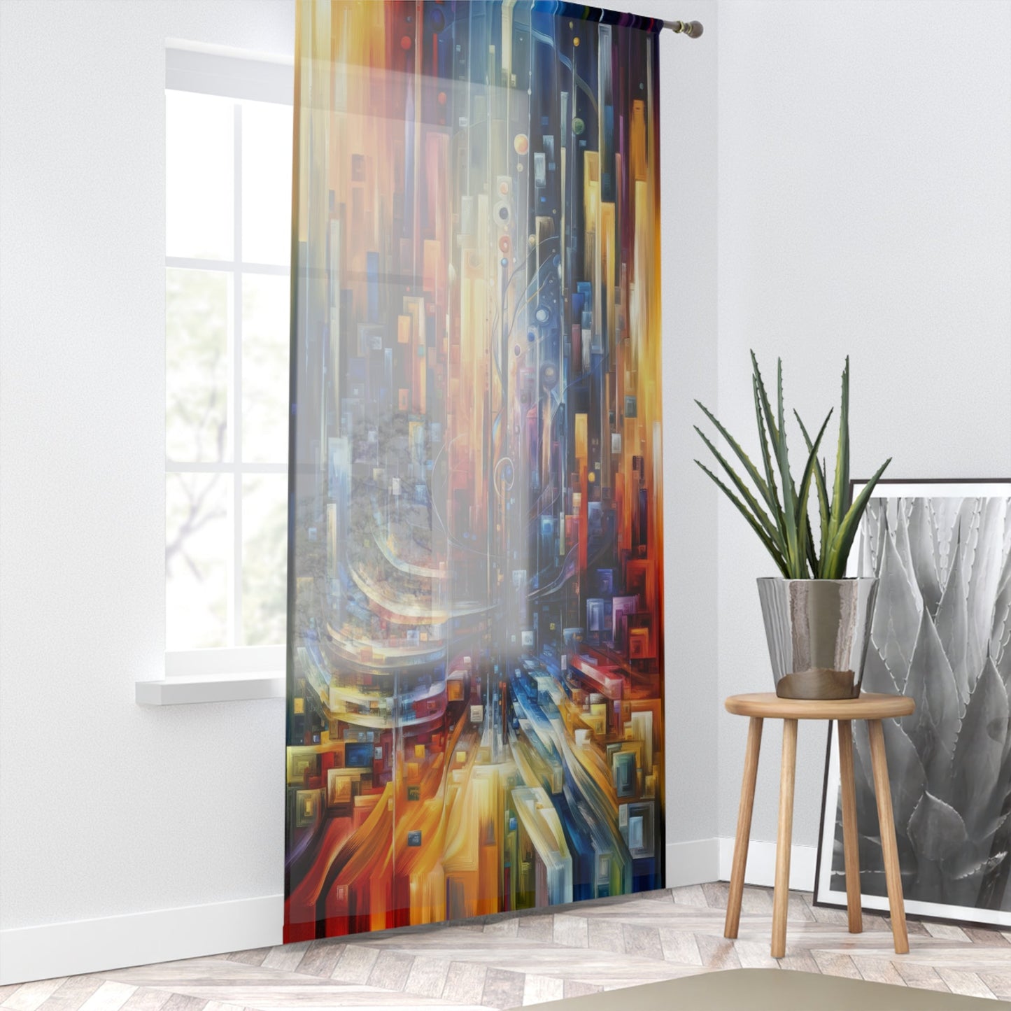 Symphonic Glass Resonance Window Curtain - ATUH.ART