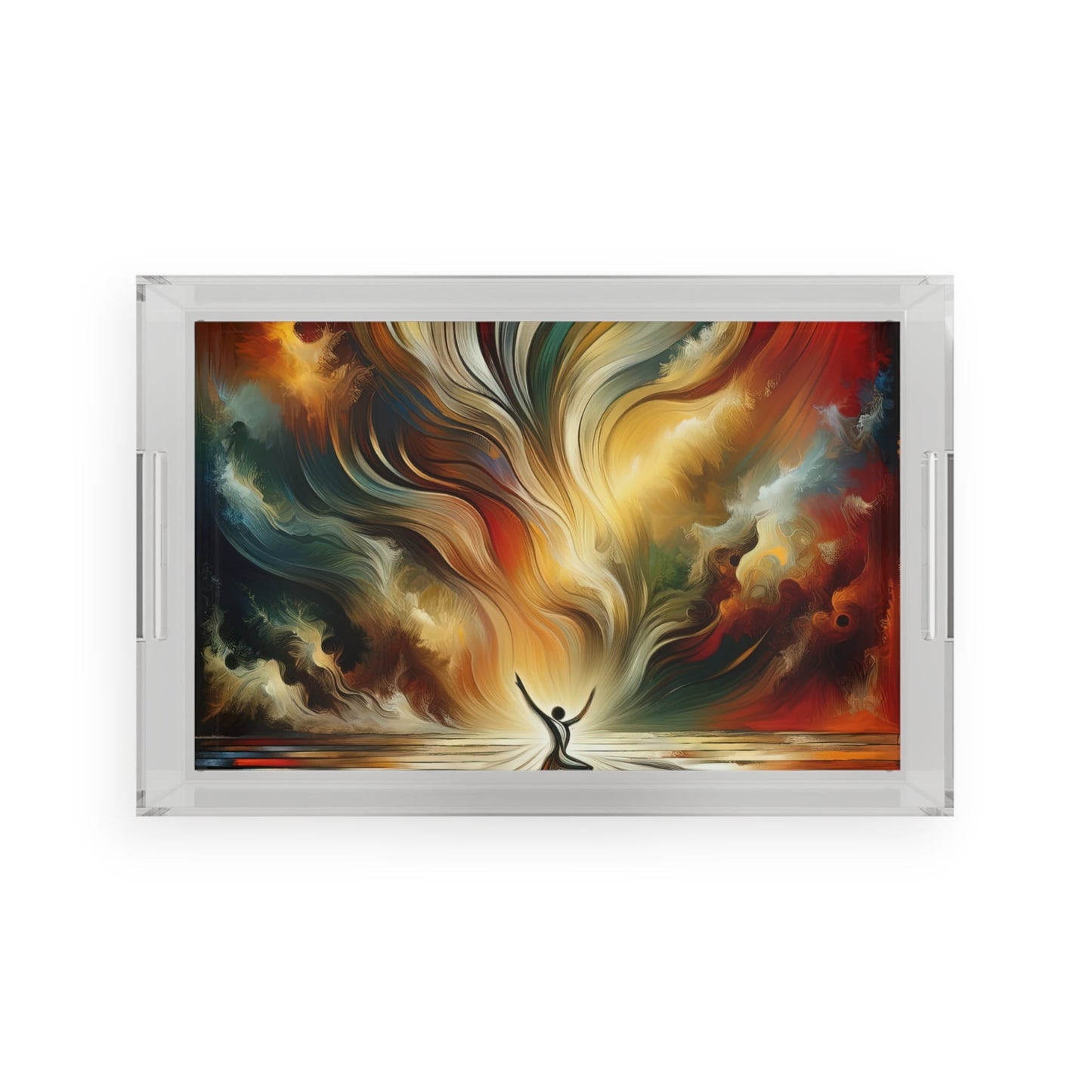 Symphonic Interconnectedness Shift Acrylic Serving Tray - ATUH.ART