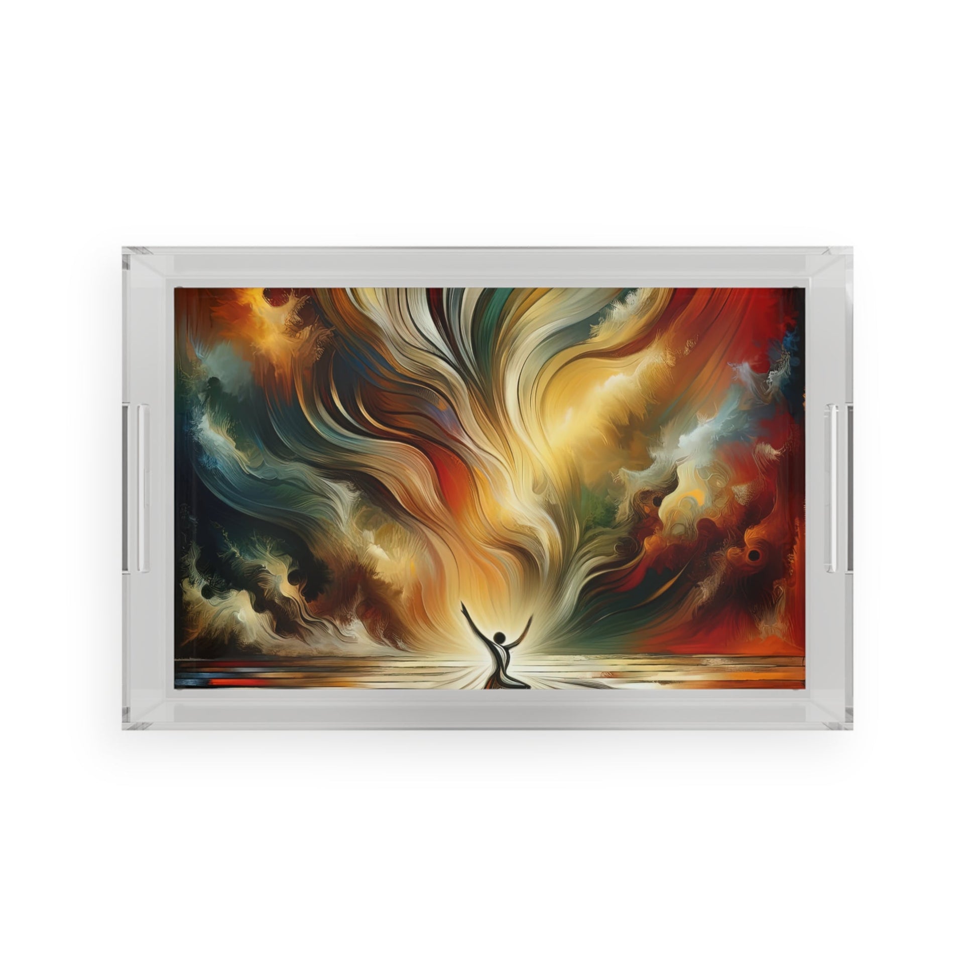 Symphonic Interconnectedness Shift Acrylic Serving Tray - ATUH.ART