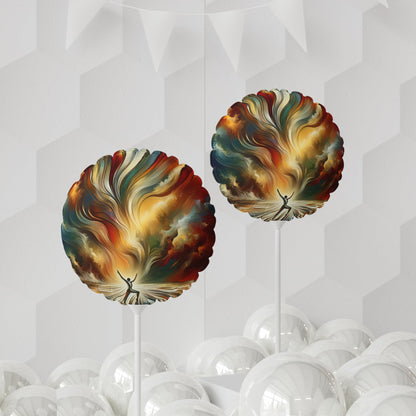 Symphonic Interconnectedness Shift Balloon (Round and Heart-shaped), 11" - ATUH.ART