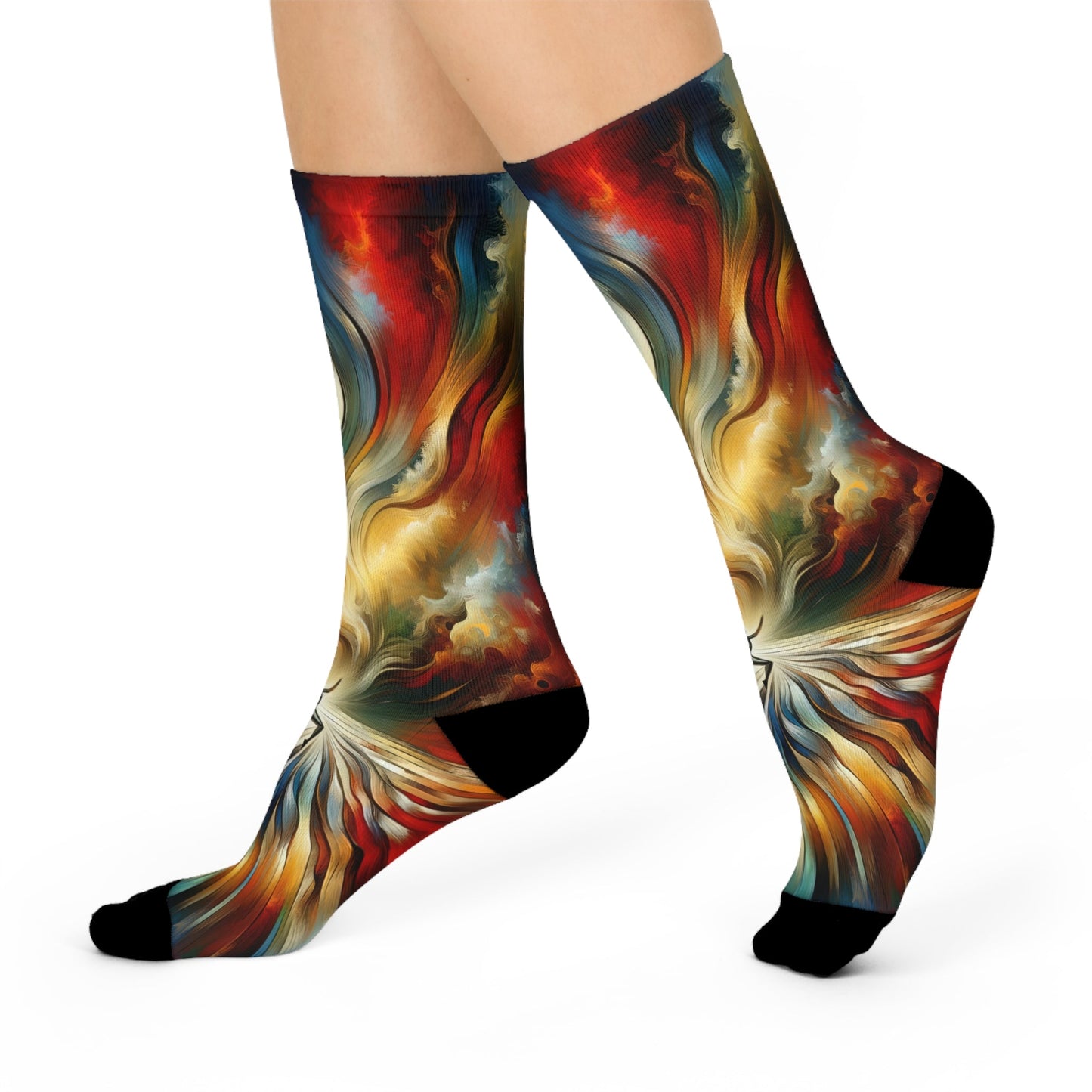 Symphonic Interconnectedness Shift Cushioned Crew Socks - ATUH.ART