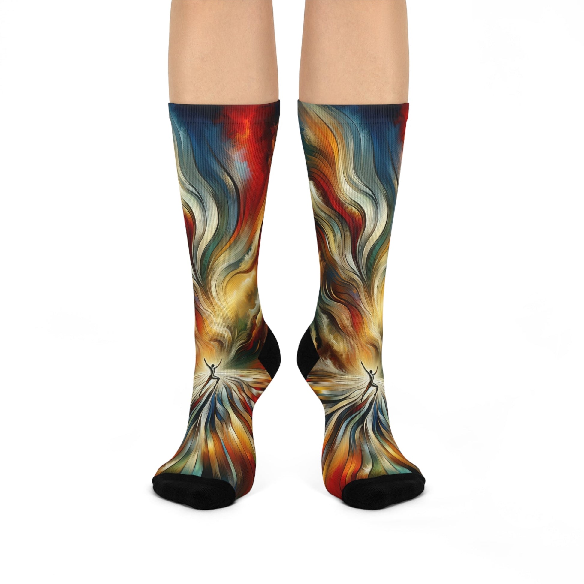 Symphonic Interconnectedness Shift Cushioned Crew Socks - ATUH.ART