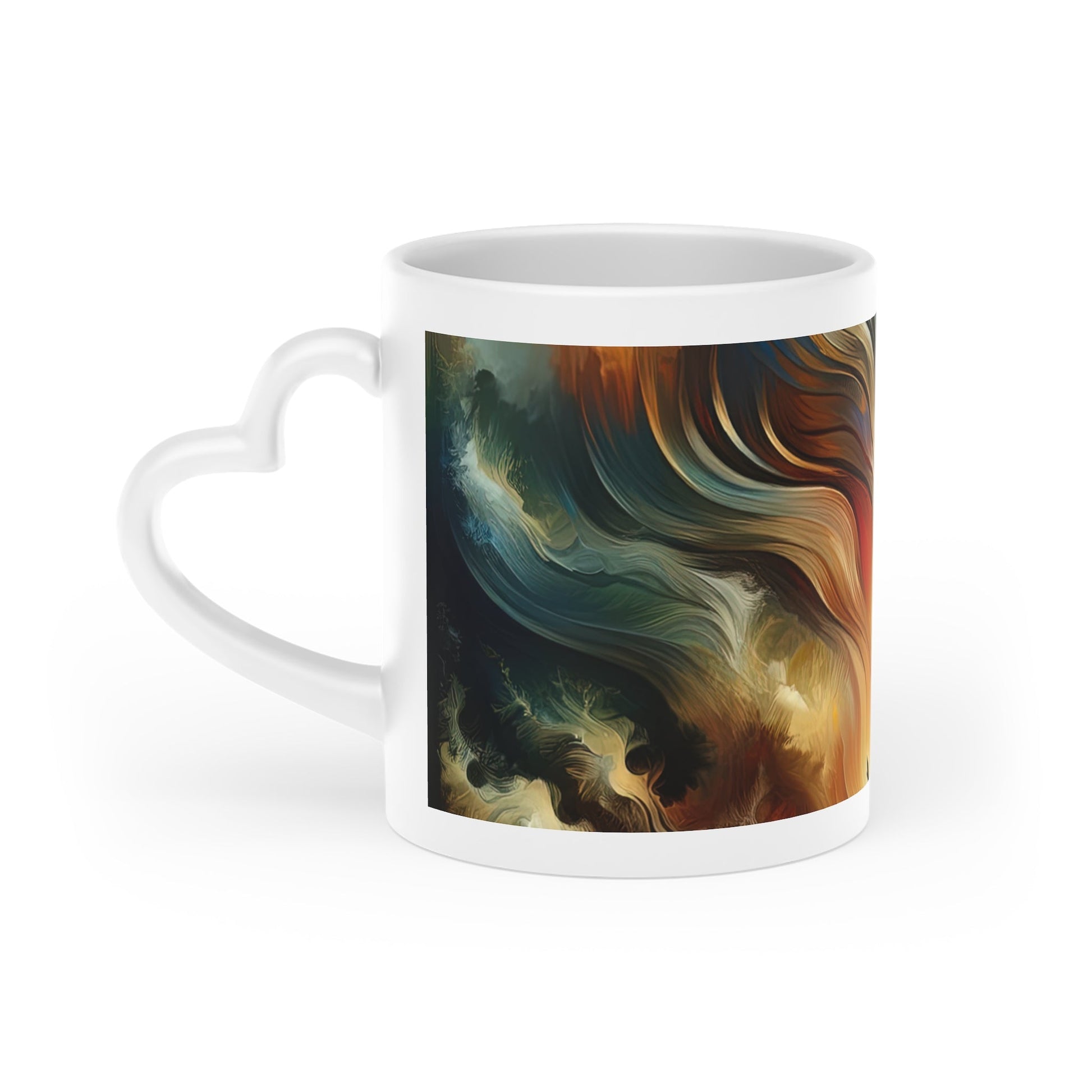 Symphonic Interconnectedness Shift Heart-Shaped Mug - ATUH.ART