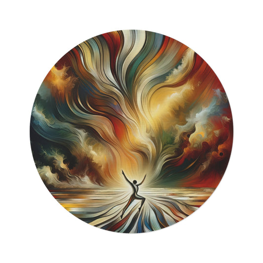 Symphonic Interconnectedness Shift Round Rug - ATUH.ART