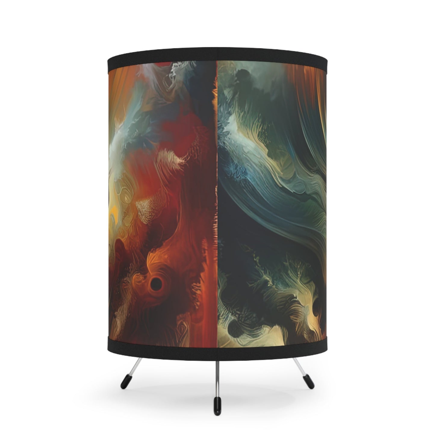 Symphonic Interconnectedness Shift Tripod Lamp with High-Res Printed Shade, US\CA plug - ATUH.ART