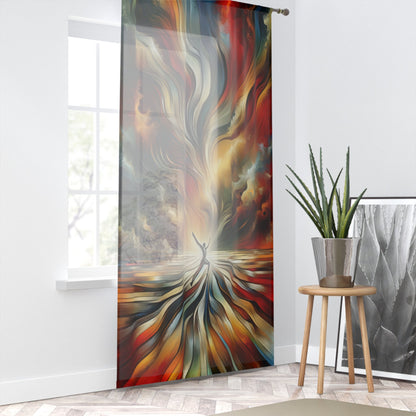Symphonic Interconnectedness Shift Window Curtain - ATUH.ART