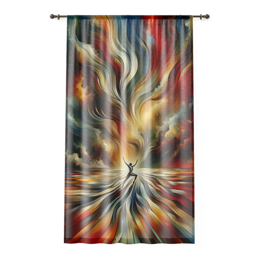 Symphonic Interconnectedness Shift Window Curtain - ATUH.ART