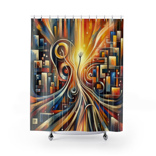 Symphonic Perspective Embarkation Shower Curtains - ATUH.ART
